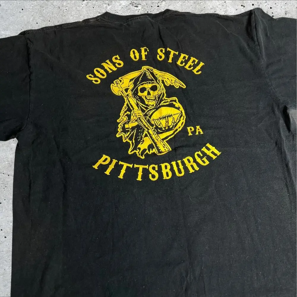 Sons Of Steel Pittsburgh Graphic Tee Faded‎ Size XL